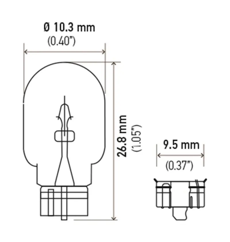 Hella Bulb 194 12V 4W W2.1X9.5D T3.25 (Min. Order Qty 10) 1