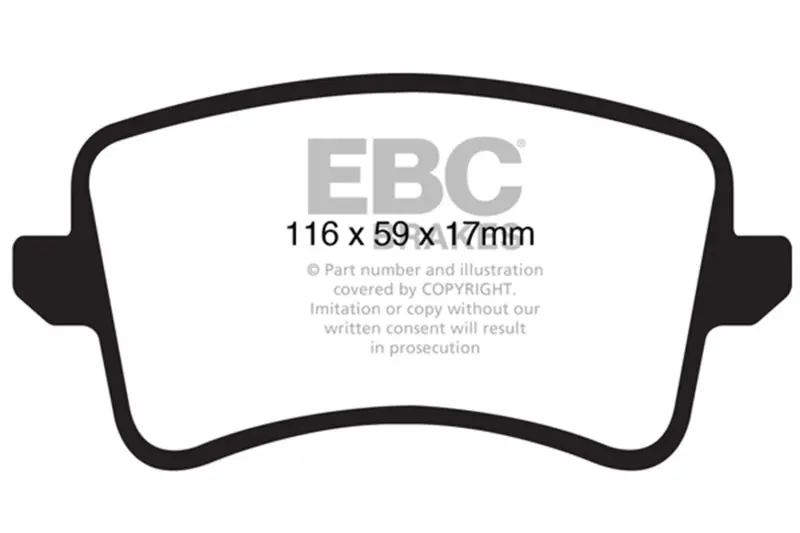 Ebc 09-11 Audi A4 2.0 Turbo Yellowstuff Rear Brake Pads 1