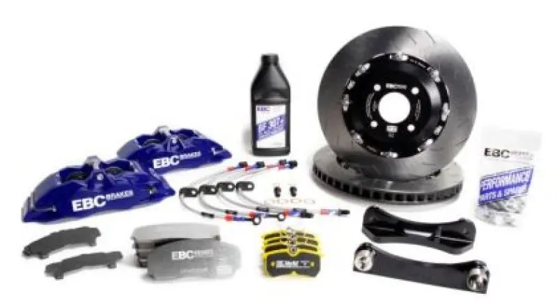Ebc Racing 92-00 Bmw M3 (E36) Blue Apollo-4 Calipers 330Mm Rotors Front Big Brake Kit 1