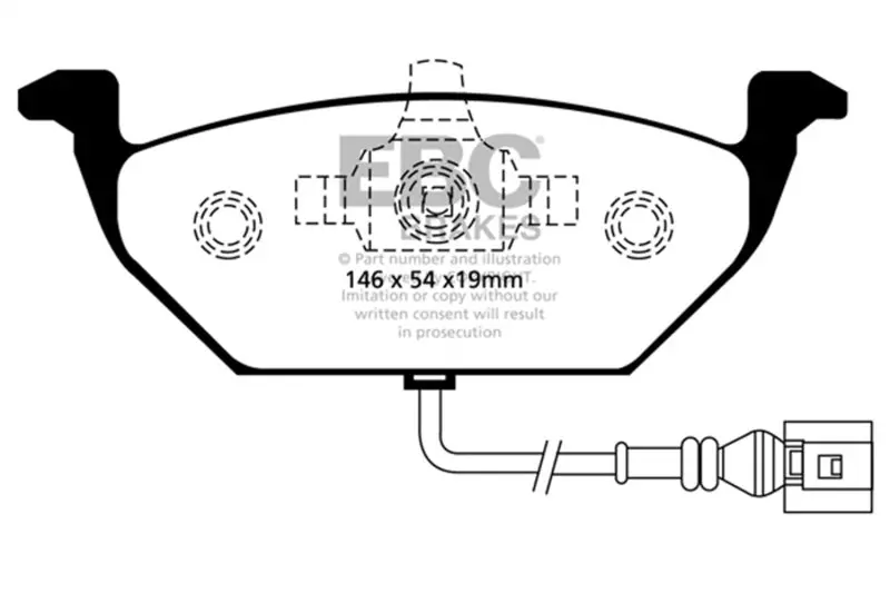 Ebc 00-05 Volkswagen Beetle 2.0 Ultimax2 Front Brake Pads 1