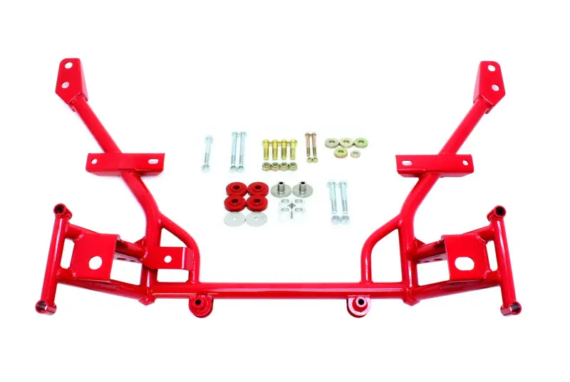 Bmr 05-14 S197 Mustang K-Member W/ 1/2In Lowered Motor Mounts And Std. Rack Mounts - Red 1