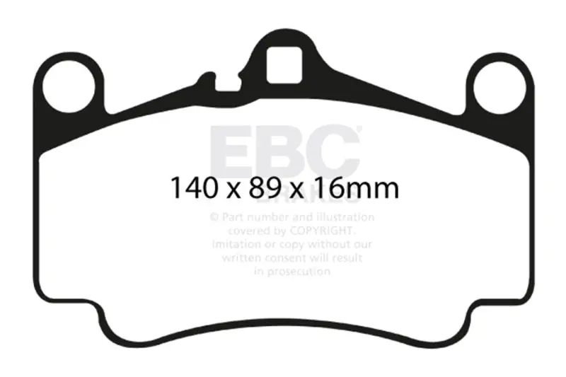 Ebc 03-05 Porsche 911 (996) (Cast Iron Rotor Only) 3.6 Carrera 4S Yellowstuff Front Brake Pads 1