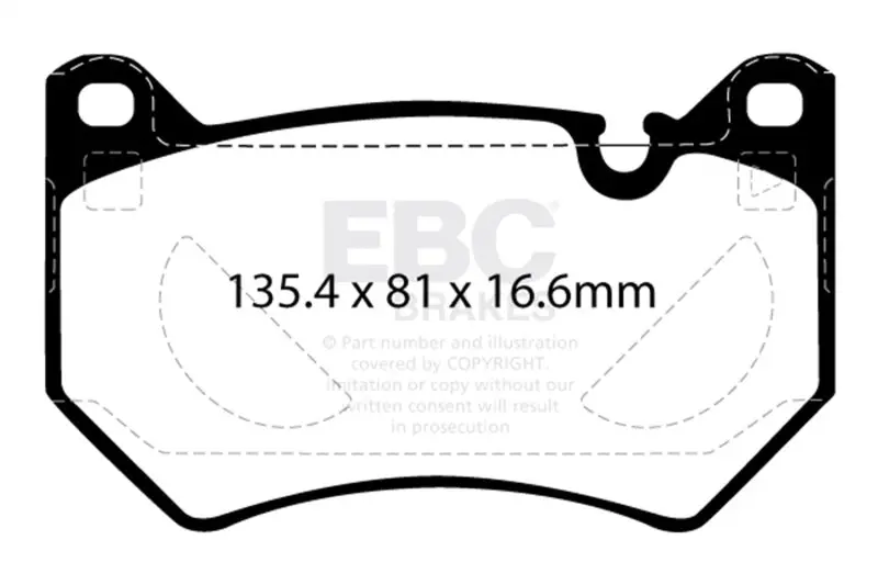 Ebc 2018+ Audi Q5 Fy 2.0T Redstuff Front Brake Pads 1