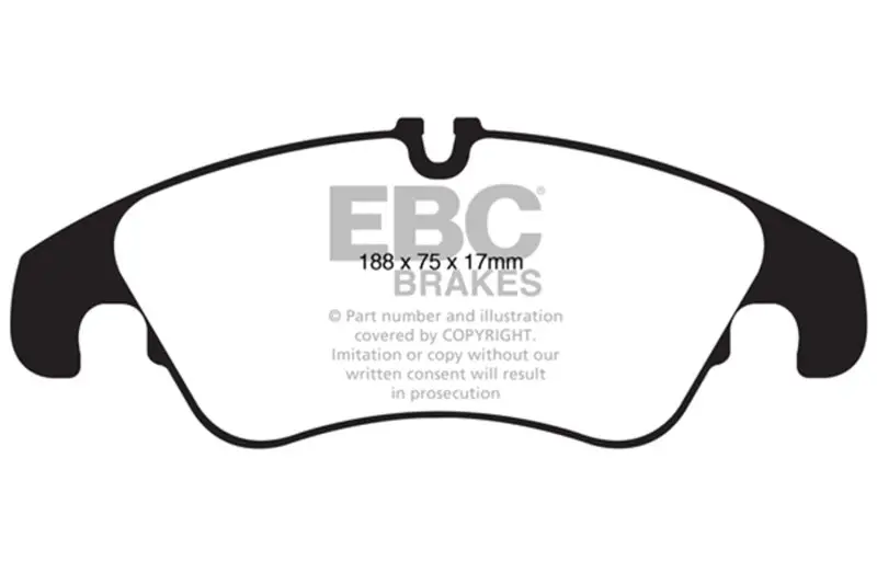 Ebc 2011 Audi Q5 Br 2.0T Extra Duty Front Brake Pads 1
