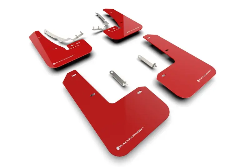 Rally Armor 22-25 Vw Mk8 Golf Gti/R Red Ur Mud Flap W/White Logo 1