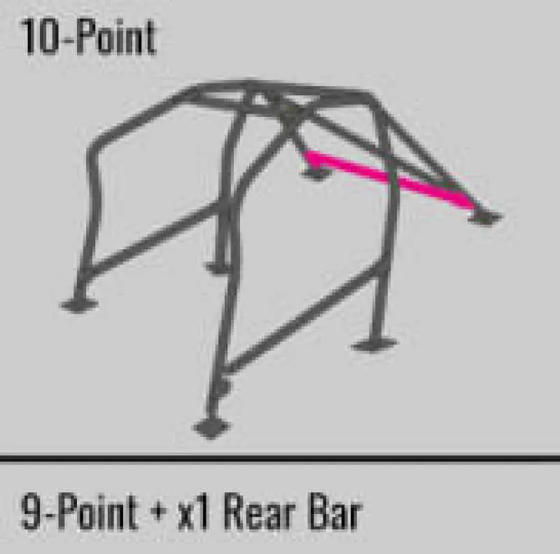 Cusco Safety 21 2-Passenger 10-Point Front A Rear Blk Roll Cage 02-06 Acura Rsx/Dc5 (S/O/No Cancel) 1