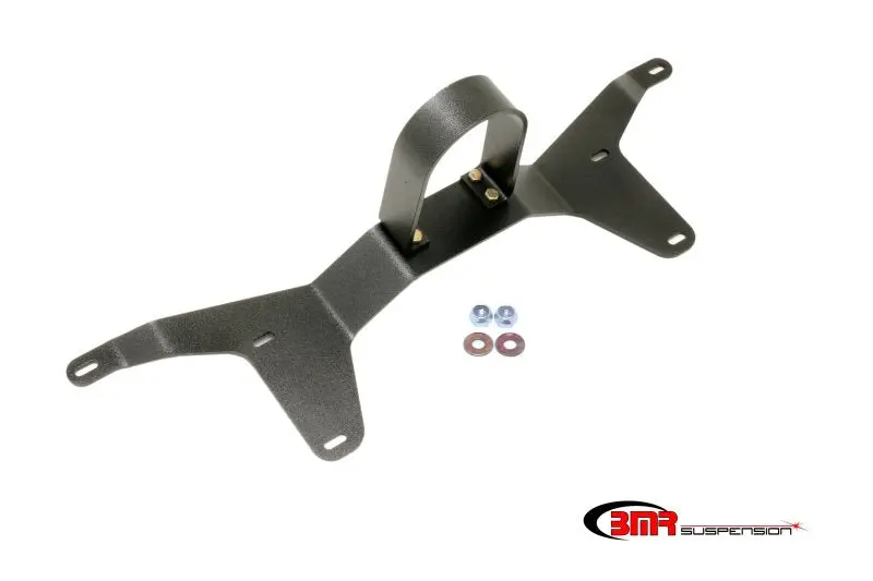 Bmr 05-14 S197 Mustang Rear Tunnel Brace W/ Rear Driveshaft Safety Loop - Black Hammertone 1