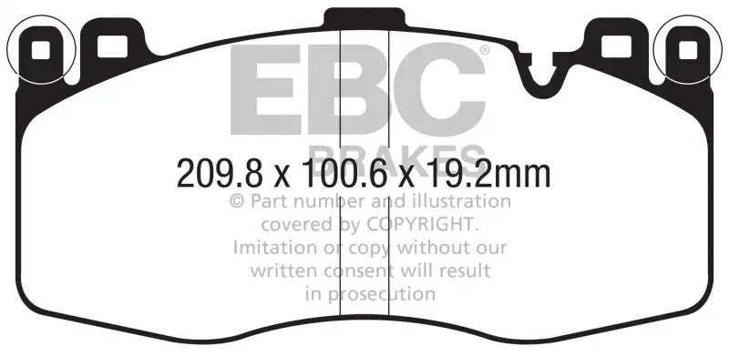 Ebc 2015+ Bmw X5m 4.4Tt (F85) Yellowstuff Front Brake Pads 1