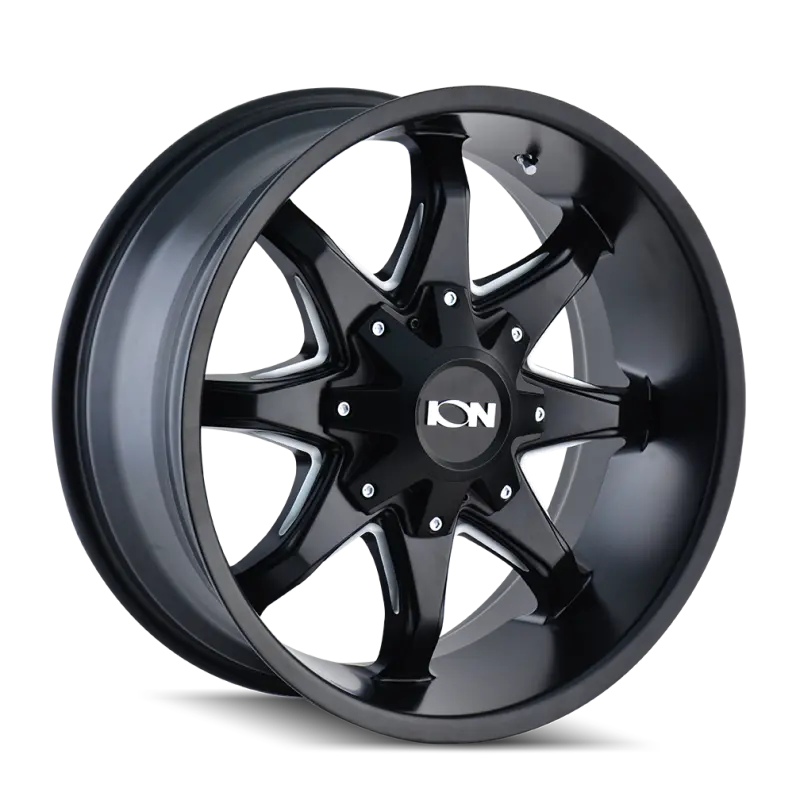 Ion Type 181 20X9 / 5X127 Bp / 0Mm Offset / 87Mm Hub Satin Black/Milled Spokes Wheel 1