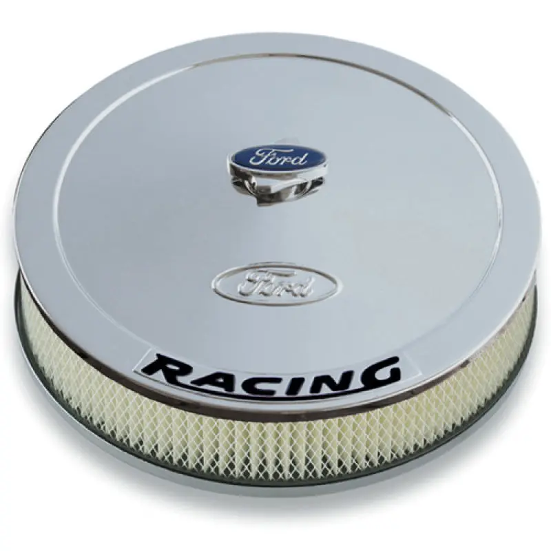 Ford Racing Air Cleaner Kit - Chrome W/ Black Emblem 1