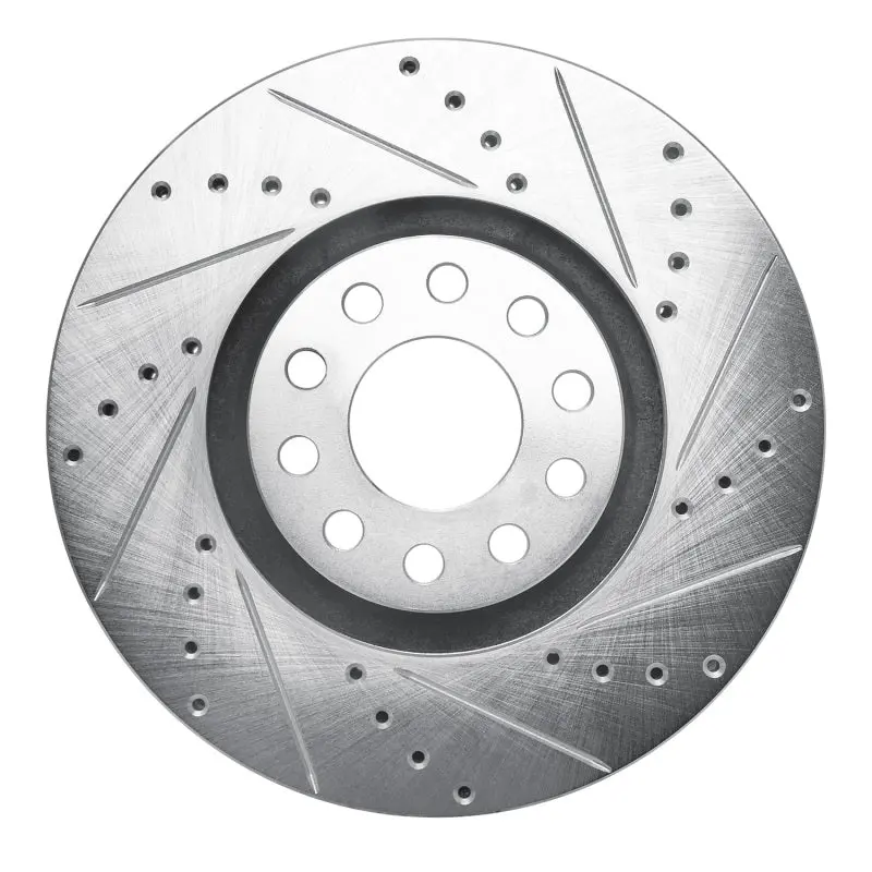 R1 02-05 Volkswagen Passat (Usa/Canada) Front Right Drilled & Slotted Silver Brake Rotor 1