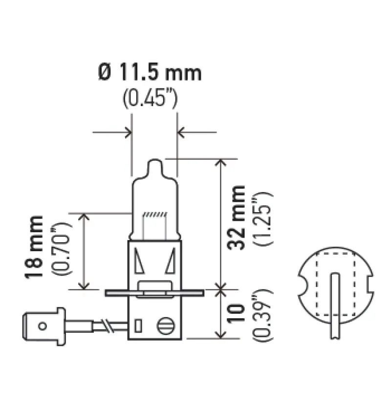 Hella H3 Halogen Bulb (Must Order Qty 10) 1