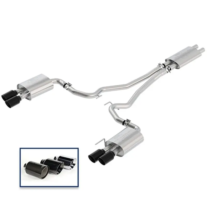 Ford Racing 2018 Mustang Gt 5.0L Cat-Back Touring Exhaust System W/Black Chrome Tips 1