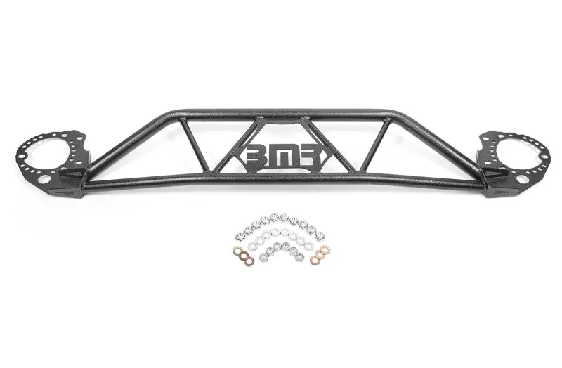 Bmr 15-20 Ford Mustang Front Twin Tube Design Strut Tower Brace - Black Hammertone 1