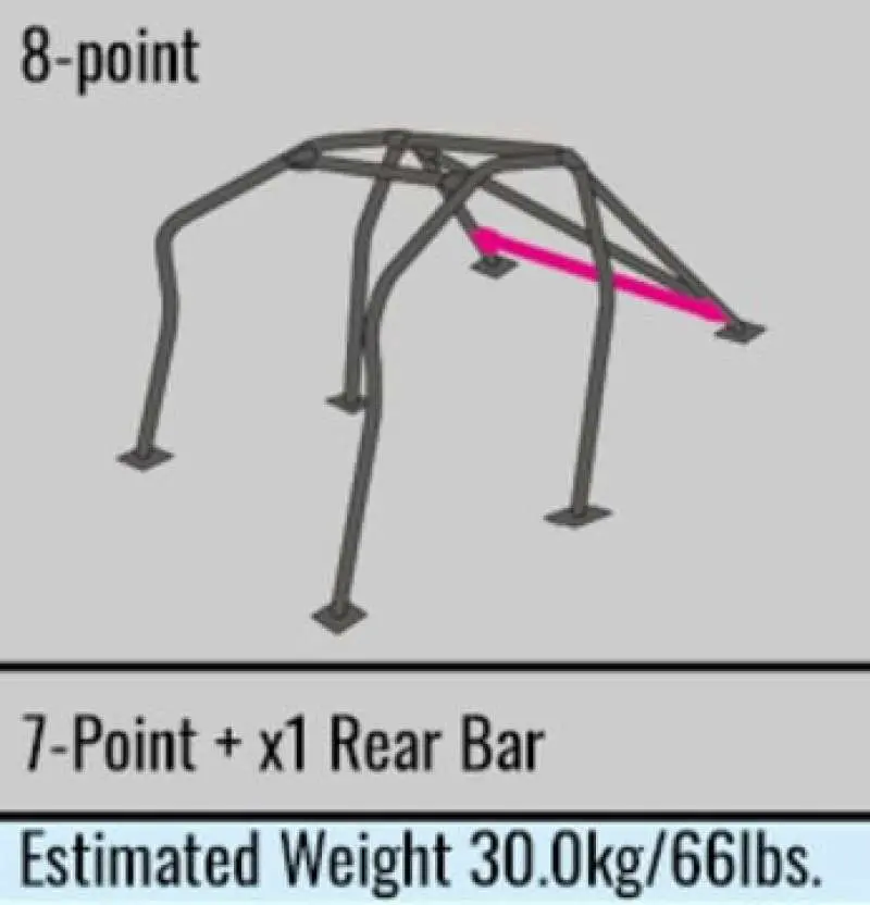 Cusco Sfty21 2-Passenger 8-Point Blk Around Dash Roll Cage 89-94 Nissan Silvia (S13) 1