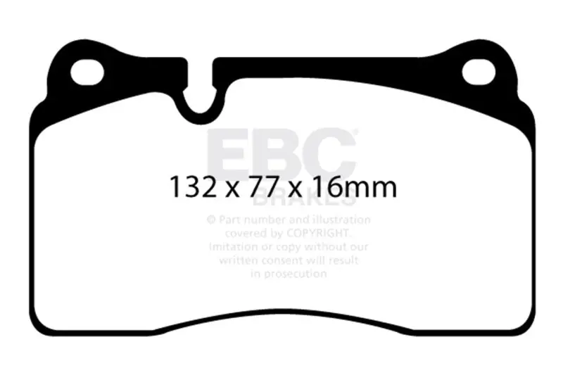 Ebc 11-14 Audi Tt Rs 2.5 Turbo Yellowstuff Front Brake Pads 1