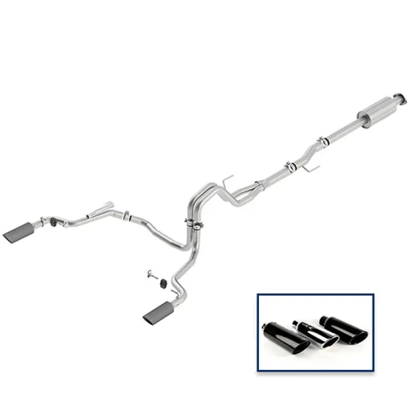 Ford Racing 15-18 F-150 5.0L Cat-Back Extreme Exhaust System Rear Exit W/ Carbon Fiber Tips 1