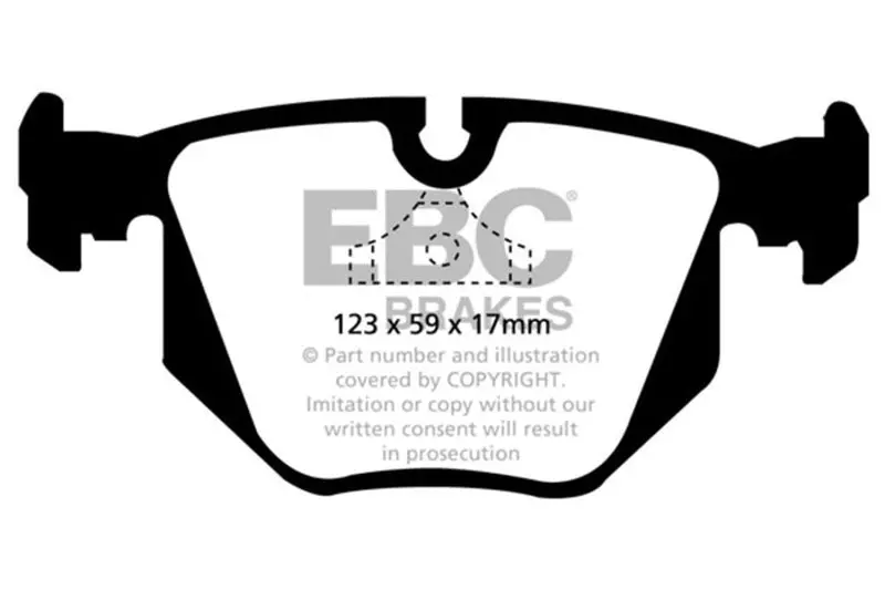 Ebc 94-99 Bmw M5 3.8 (E34) Yellowstuff Rear Brake Pads 1
