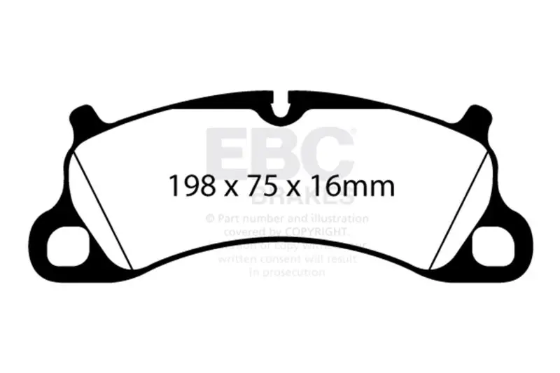 Ebc 12-15 Porsche 911 (991) (Cast Iron Rotor Only) 3.8 Carrera S Redstuff Front Brake Pads 1