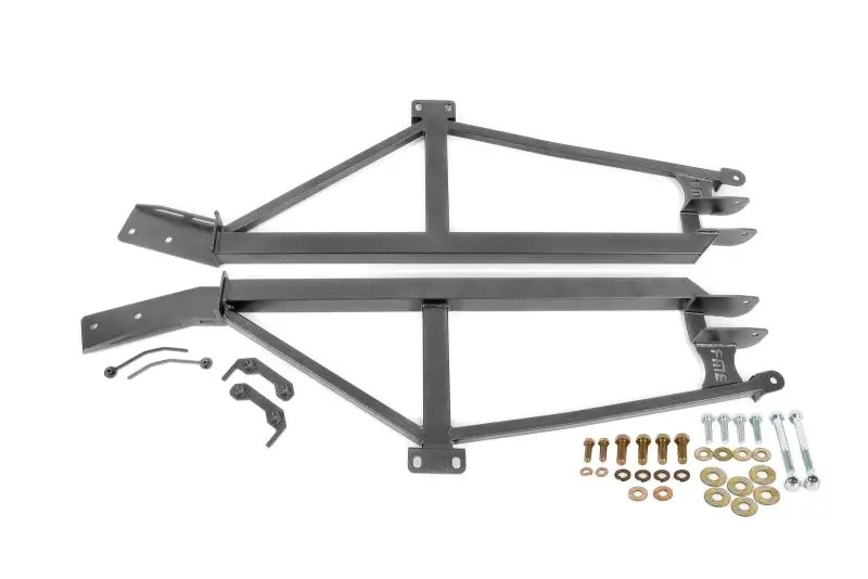Bmr 93-02 F-Body Non-Convertible Bolt-On 4-Point Subframe Connectors - Black Hammertone 1