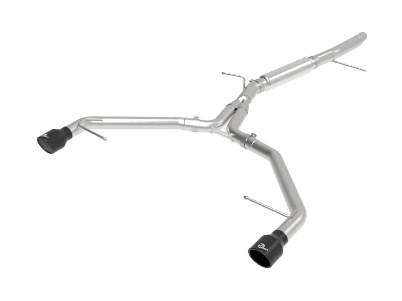 Afe 17-19 Audi A4 (L4-2.0L) Mach Force-Xp  Stainless Steel Axle-Back Exhaust System - Black Tip 1