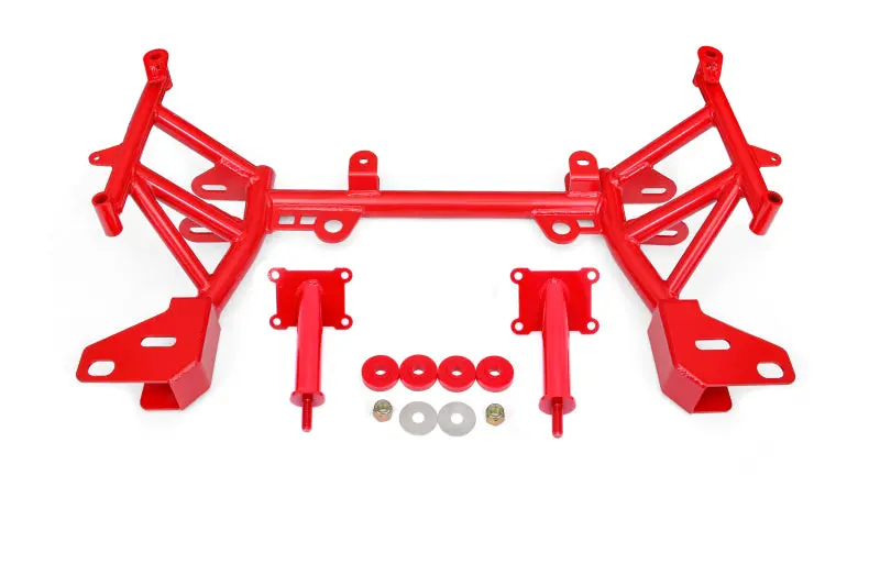 Bmr 93-02 4Th Gen F-Body K-Member Low Mount Turbo Ls1 Motor Mounts Standard Rack Mounts - Red 1