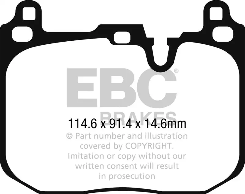 Ebc 2015+ Mini Cooper Hardtop (F55/F56) 2.0L Turbo Jcw Greenstuff Front Brake Pads 1