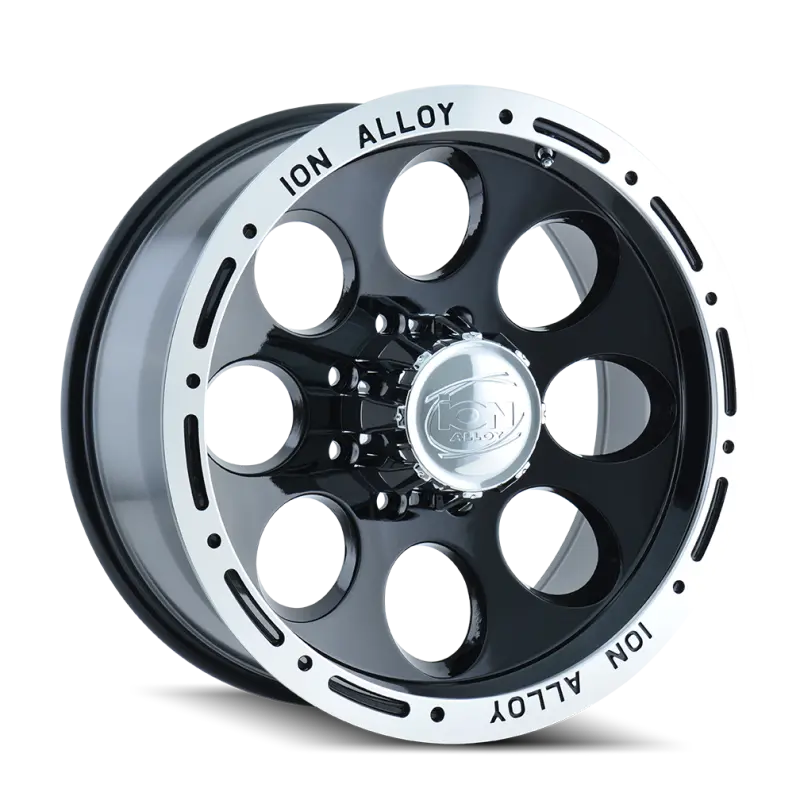 Ion Type 174 15X8 / 5X114.3 Bp / -27Mm Offset / 83.82Mm Hub Black/Machined Wheel 1