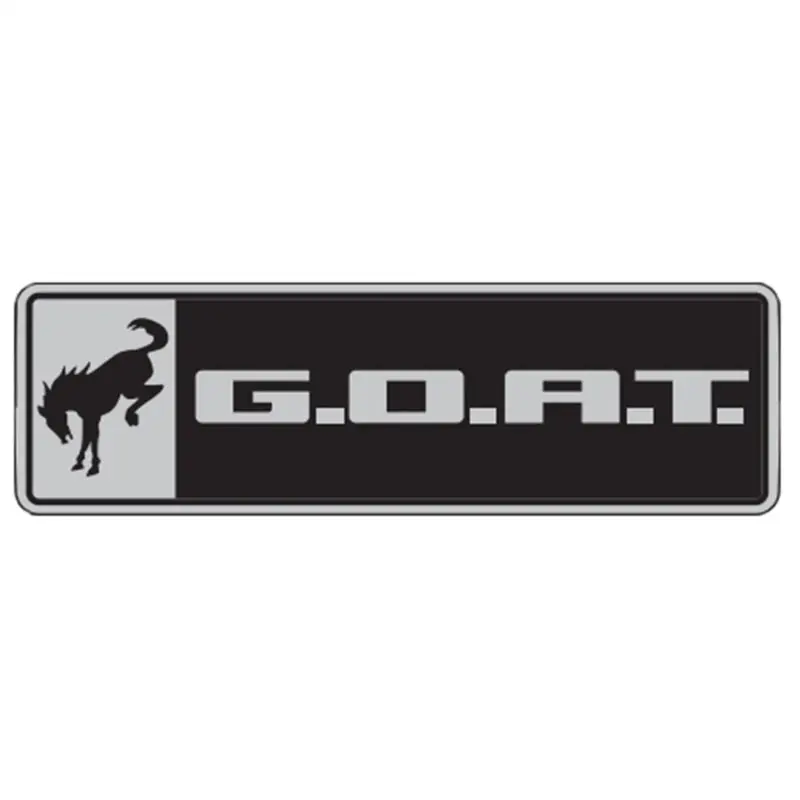 Ford Racing Bronco/Bronco Sport G.O.A.T. Badge - Black/Chrome 1