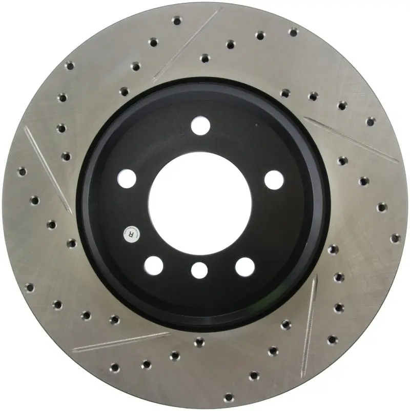 Stoptech 07-09 Bmw 335 (E90/E92/E93) Slotted & Drilled Right Front Rotor 1
