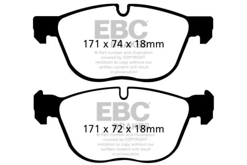 Ebc 07-10 Bmw X5 3.0 Redstuff Front Brake Pads 1