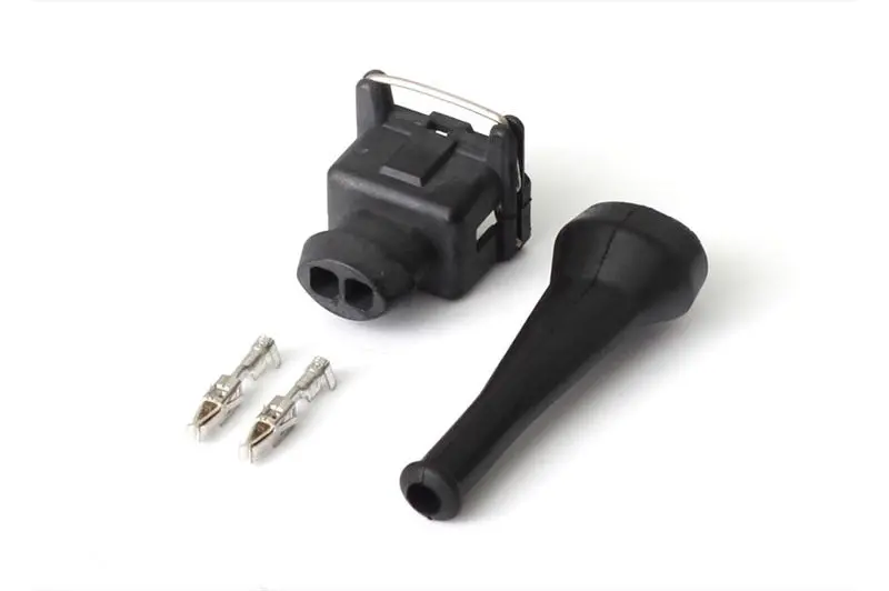 Haltech Bosch Ev1 (Square) 2 Pin Junior Timer Female Connector Plug & Pins 1