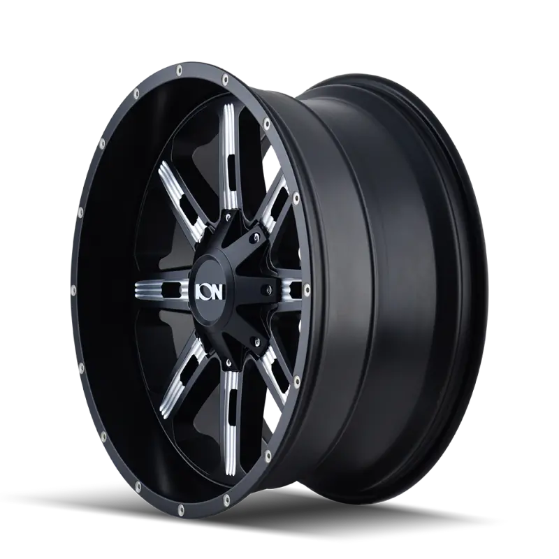 Ion Type 184 17X9 / 6X135 Bp / -12Mm Offset / 106Mm Hub Satin Black/Milled Spokes Wheel 1