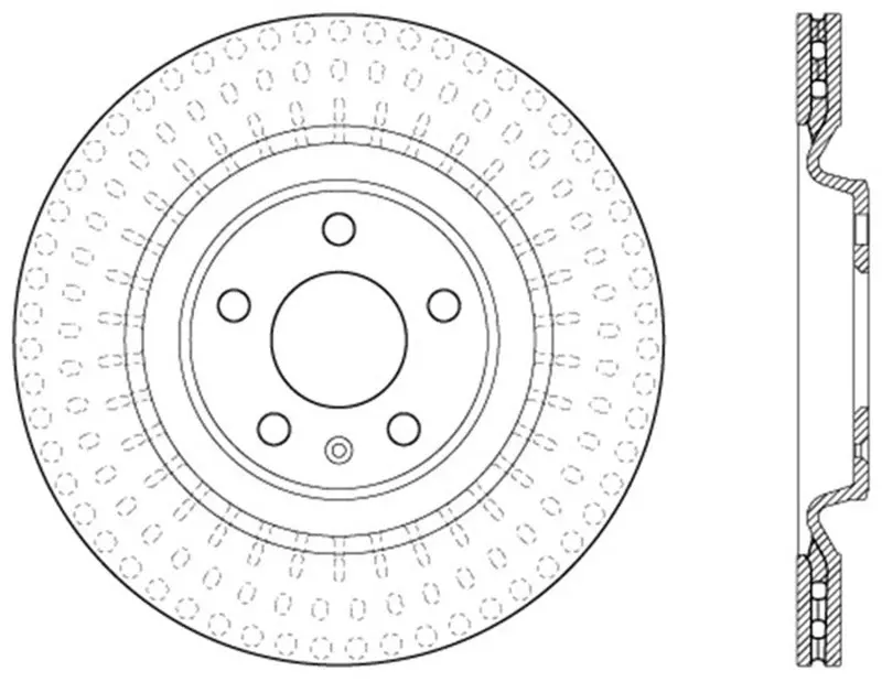 Stoptech Power Slot 12-13 Audi A6 Quattro/11-12 A7 Quattro / 10-13 S4 Rear Left Slotted Rotor 1