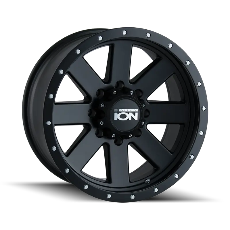 Ion Type 134 18X10 / 5X127 Bp / -19Mm Offset / 83.82Mm Hub Matte Black/Black Beadlock Wheel 1