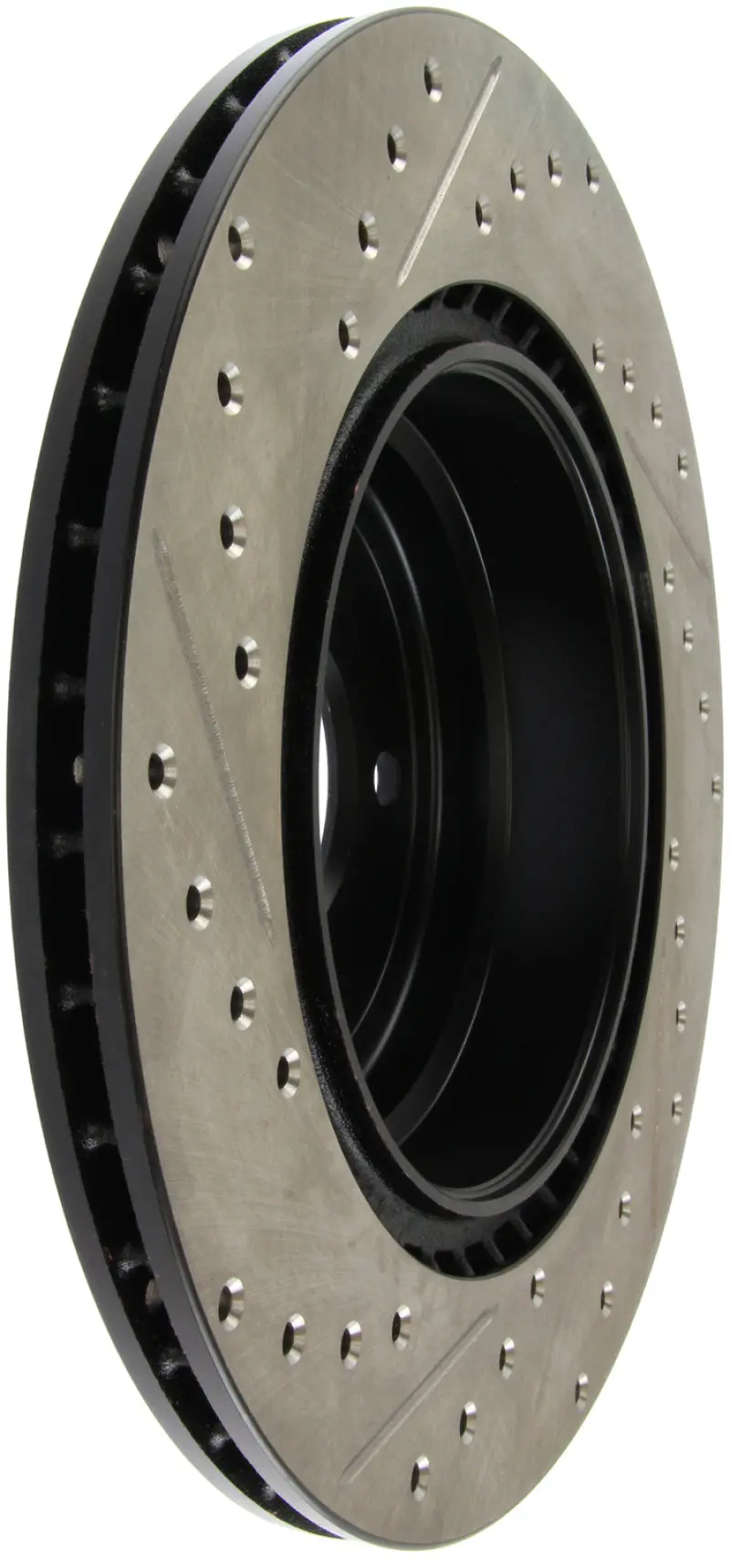 Stoptech 06 Bmw 330 / 07-09 Bmw 335 Slotted & Drilled Left Rear Rotor 1
