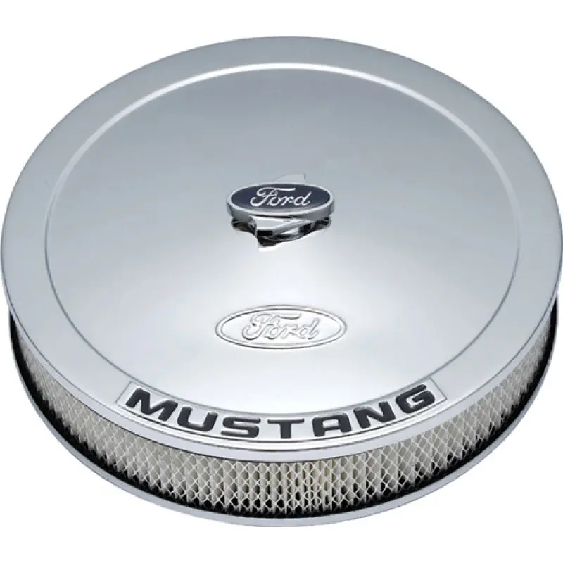 Ford Racing Air Cleaner Kit - Chrome W/Mustang Emblem 1