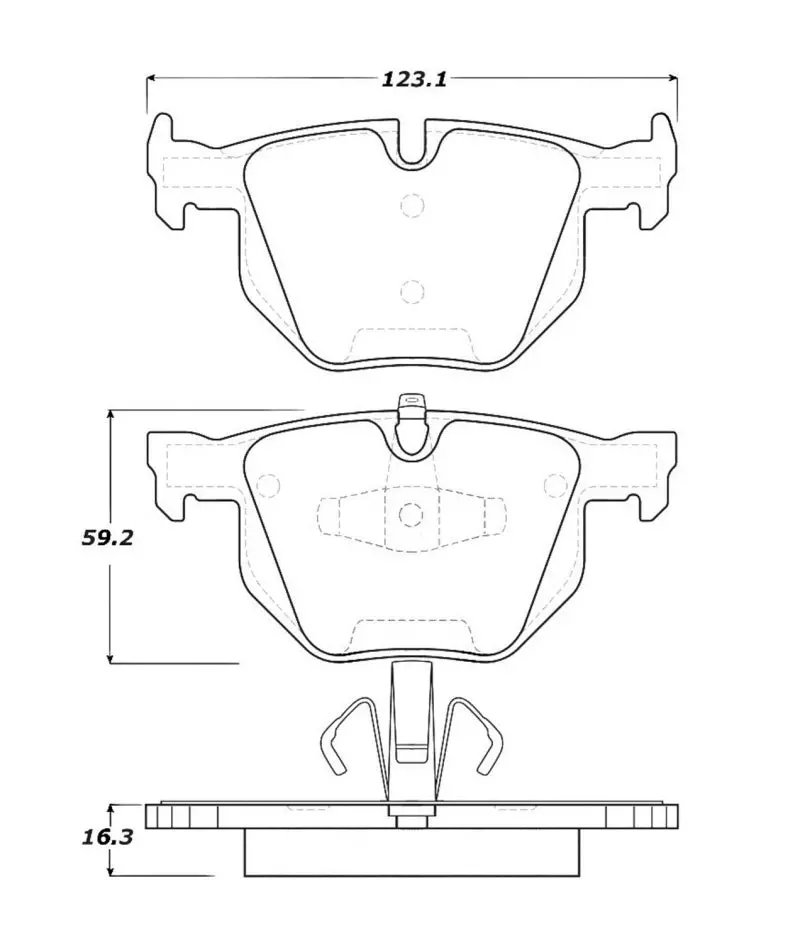 Stoptech Street Touring 06 Bmw 330 Series (Exc E90) Series Rear Brake Pads 1
