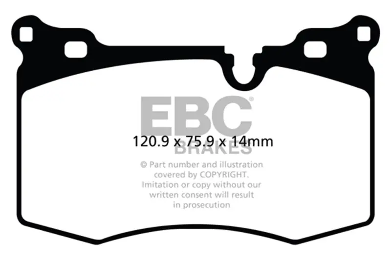 Ebc 09-14 Mini Hardtop 1.6 Turbo J.C Works Redstuff Front Brake Pads 1