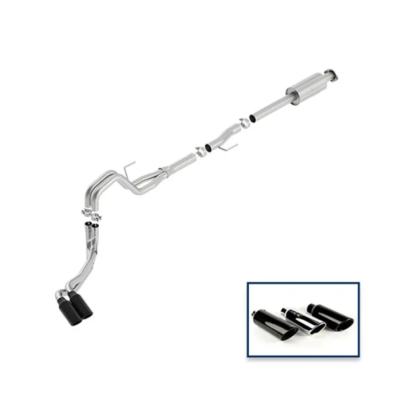 Ford Racing 15-18 F-150 5.0L Cat-Back Extreme Exhaust System Side Exit W/ Black Chrome Tips 1