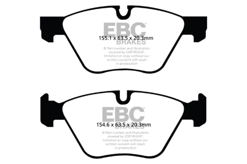 Ebc 11+ Bmw 528 2.0 Turbo (F10) Greenstuff Front Brake Pads 1
