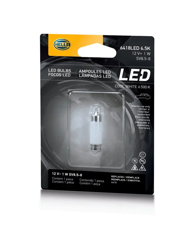 Hella Led 6418 12V 1W Sv8.5-8 6.5K 36 Sing Bulb 1