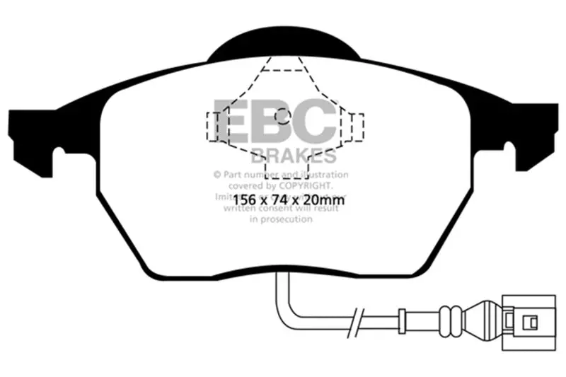Ebc 99-06 Audi Tt 1.8 Turbo Ultimax2 Front Brake Pads 1