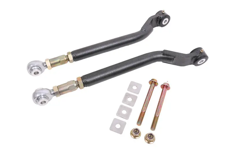 Bmr 08-17 Challenger Rear On-Car Adj. Toe Rods Delrin/Rod End Combo - Black Hammertone 1