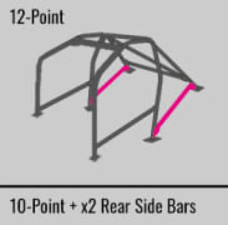 Cusco Sfty21 2-Pssgr 12-Point Blk Dash-Through Roll Cage Subaru Gda/Gdb 01-07 (S/O/No Cancel) 1