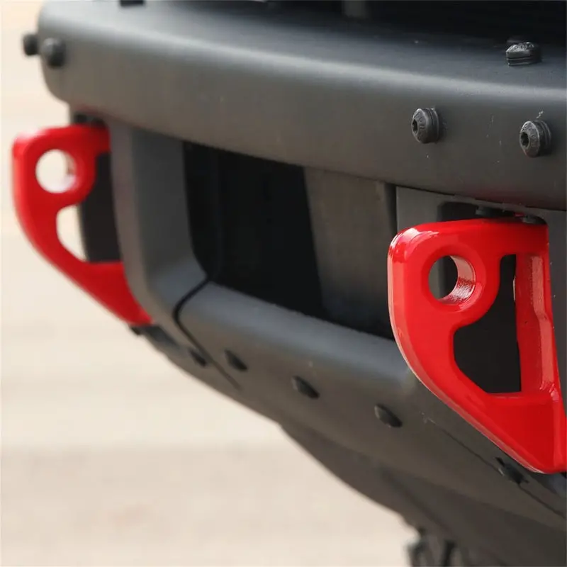 Ford Racing 2021+ Bronco Front Bumper Tow Hooks - Red (Pair) 1