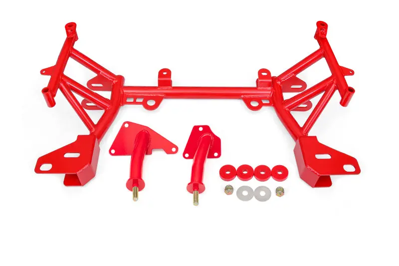 Bmr 93-02 4Th Gen F-Body K-Member Lt1 Motor Mounts Standard Rack Mounts Red 1