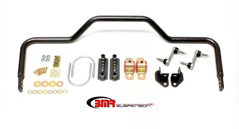 Bmr 64-72 A-Body Rear Pro-Touring Style Hollow 1.125In Sway Bar Kit - Black Hammertone 1