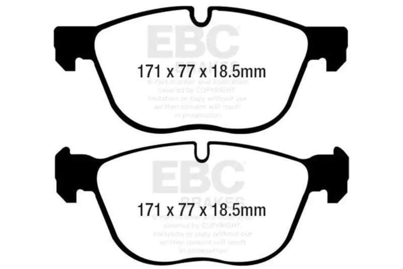 Ebc 07-10 Bmw X5 3.0 Greenstuff Front Brake Pads 1