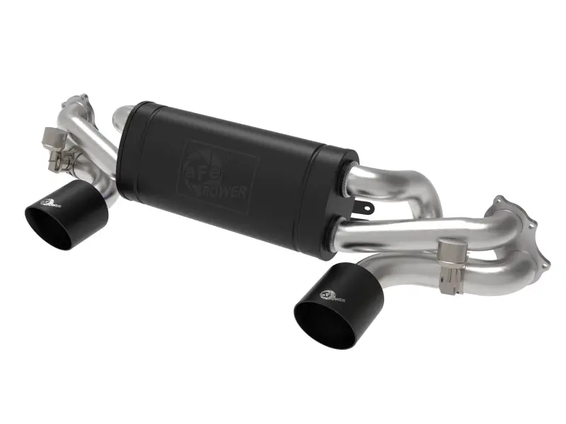 Afe Machforce Xp 2.25In-2.5In 304Ss Exhaust Cat-Back Porsche 20-22 Cayman Gt4(718) 4.0L - Black Tips 1